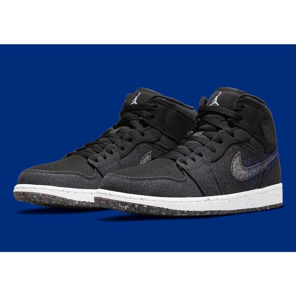 Nike Air Jordan 1 Mid SE GS Crater Black Racer Blue White DM4334 001 - SIZE 6Y main image 5